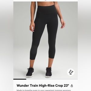 Lululemon Wunder Under HR Crop
23” inch Black size 6